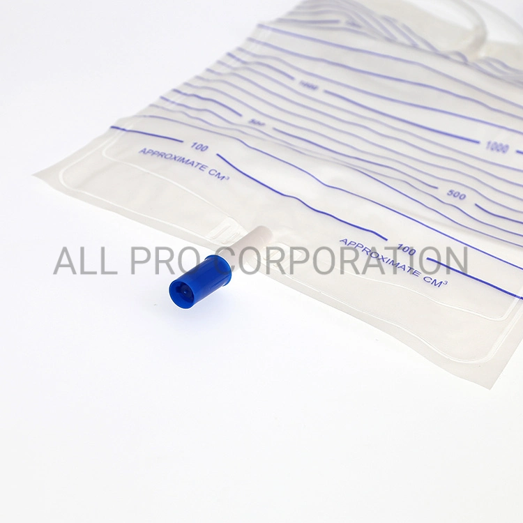 Medical Hospital Pushing Cross Valve Outlet Urine Collection Drainage Bag