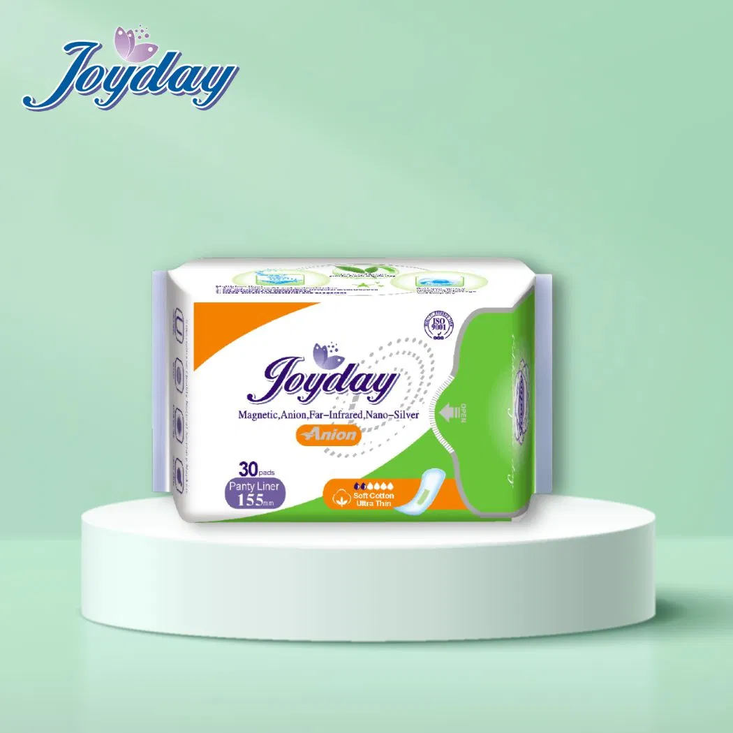 China Fabricante 290mm etiqueta privada mujeres desechables Anion Sanitary Napkin