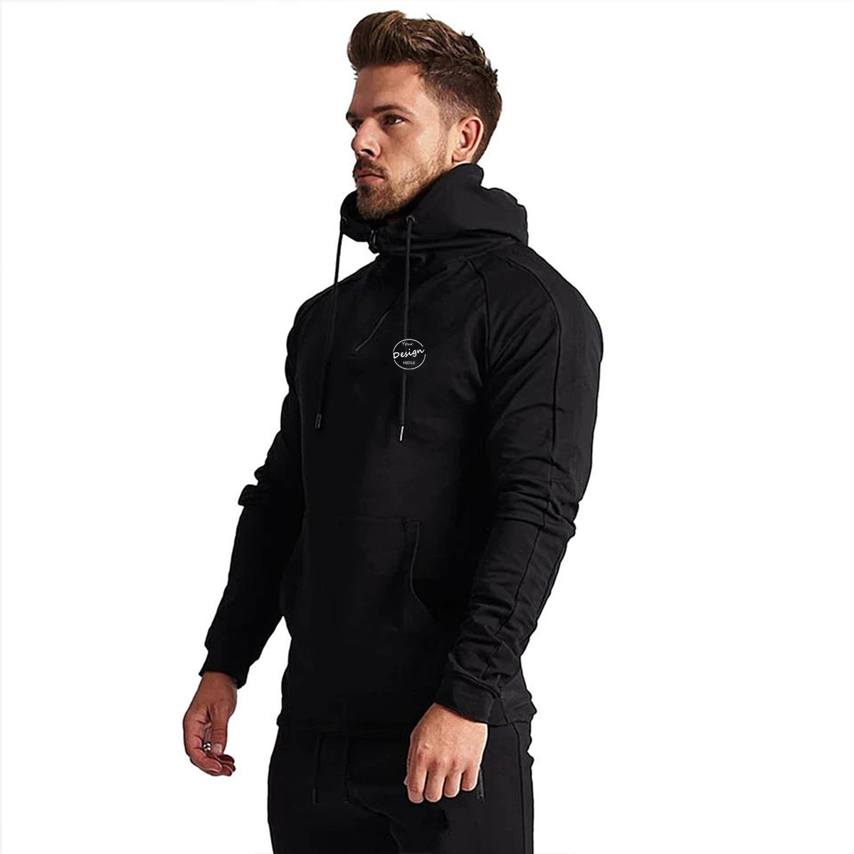 Ropa deportiva cómoda de la mejor calidad Entrenamiento humedad-que absorbe ropa de gimnasio Jersey polar con cremallera para hombre′ S ropa para exteriores