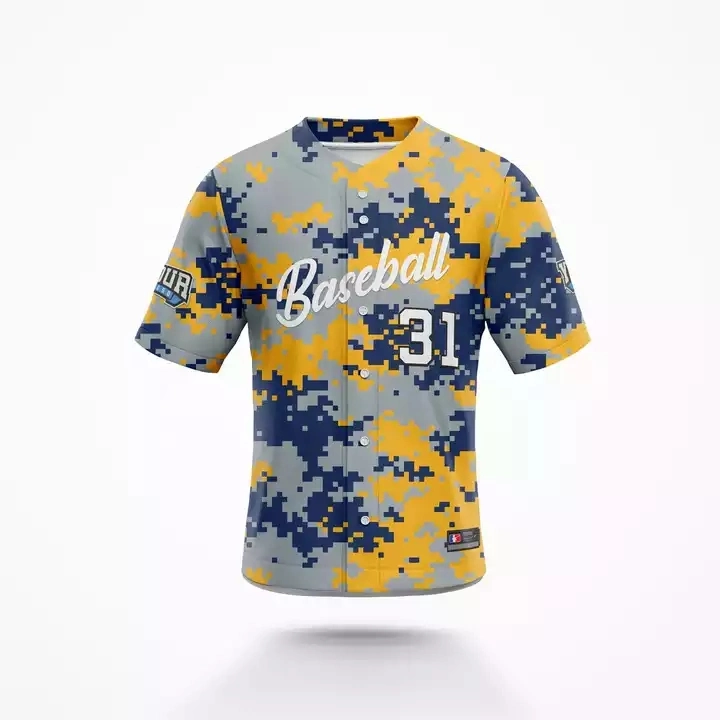 Custom Full Button Down Sublimation Printed Baseball Jersey Men's Quality Baseball Shirt with Your Own Design