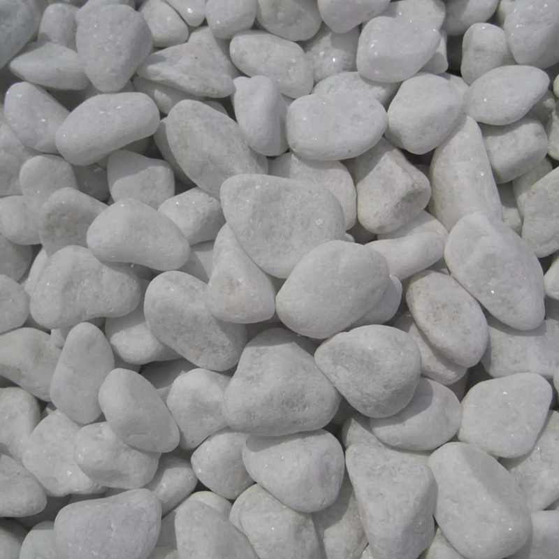 Natural Polished/Tumbled Pure Snow White Pebbles