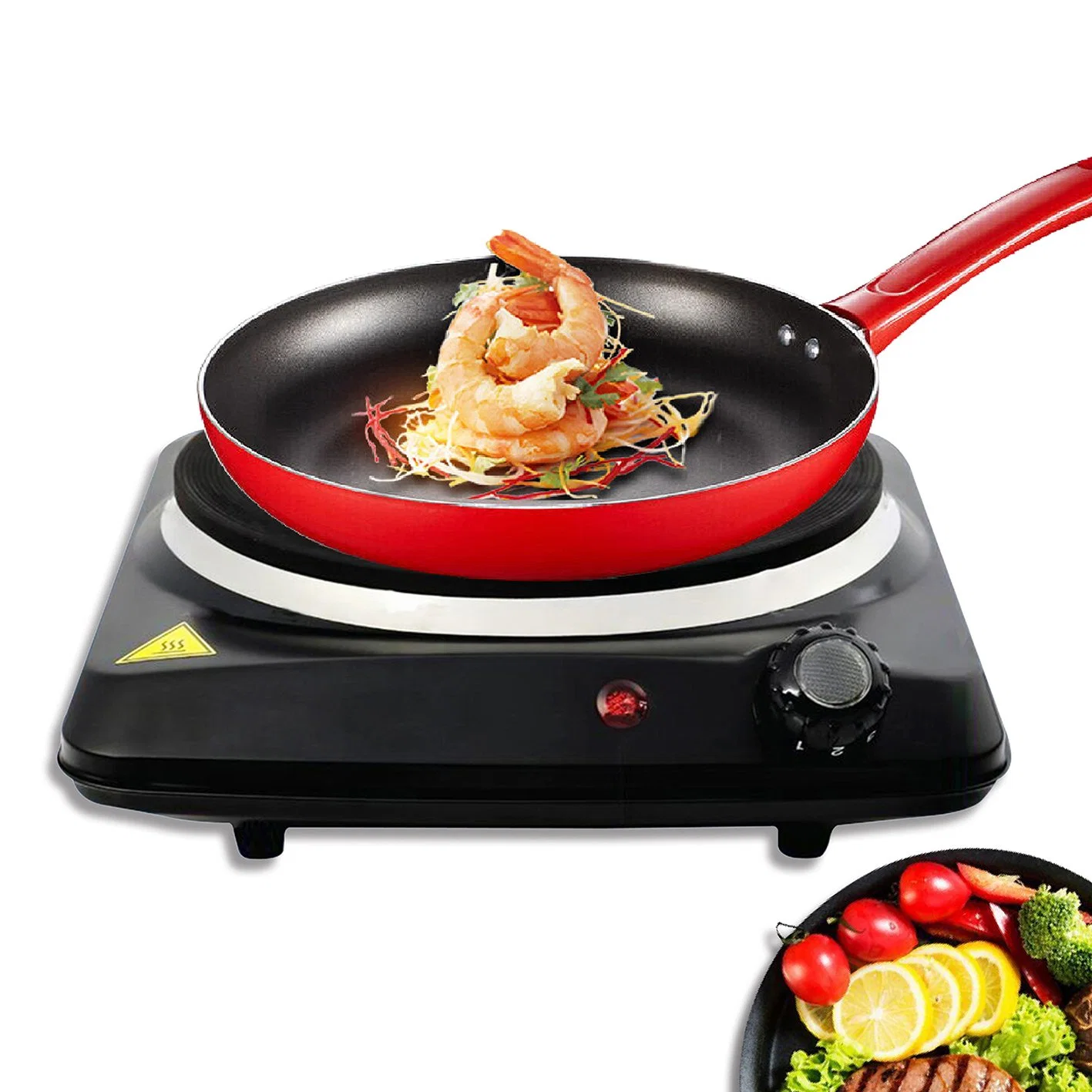 Black Color Electric Solid Hot Plate