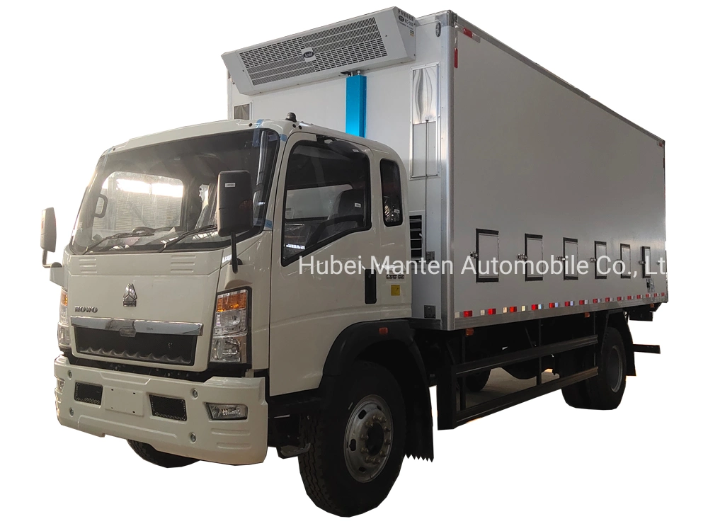 Sinotruk HOWO Aluminum Alloy Alive Chick Poultry Truck Living Chick Loading Truck with 10000PCS