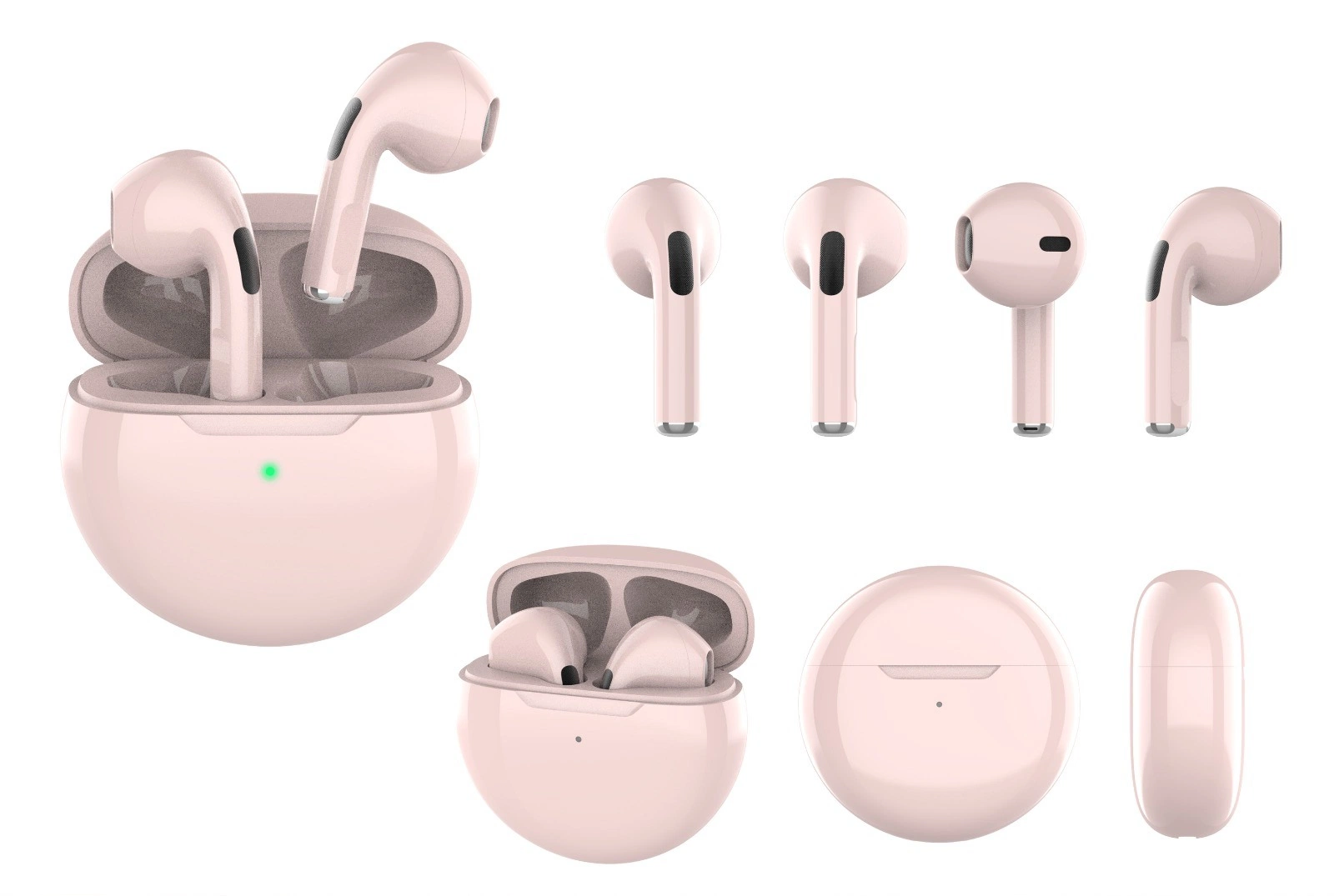 Oreillettes Bluetooth True Wireless de couleur rose populaires parmi les oreillettes femelles 21tw03