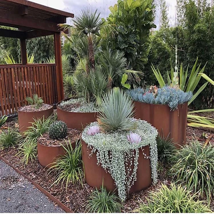 Rusty Metal Garden Edging/Flower Border