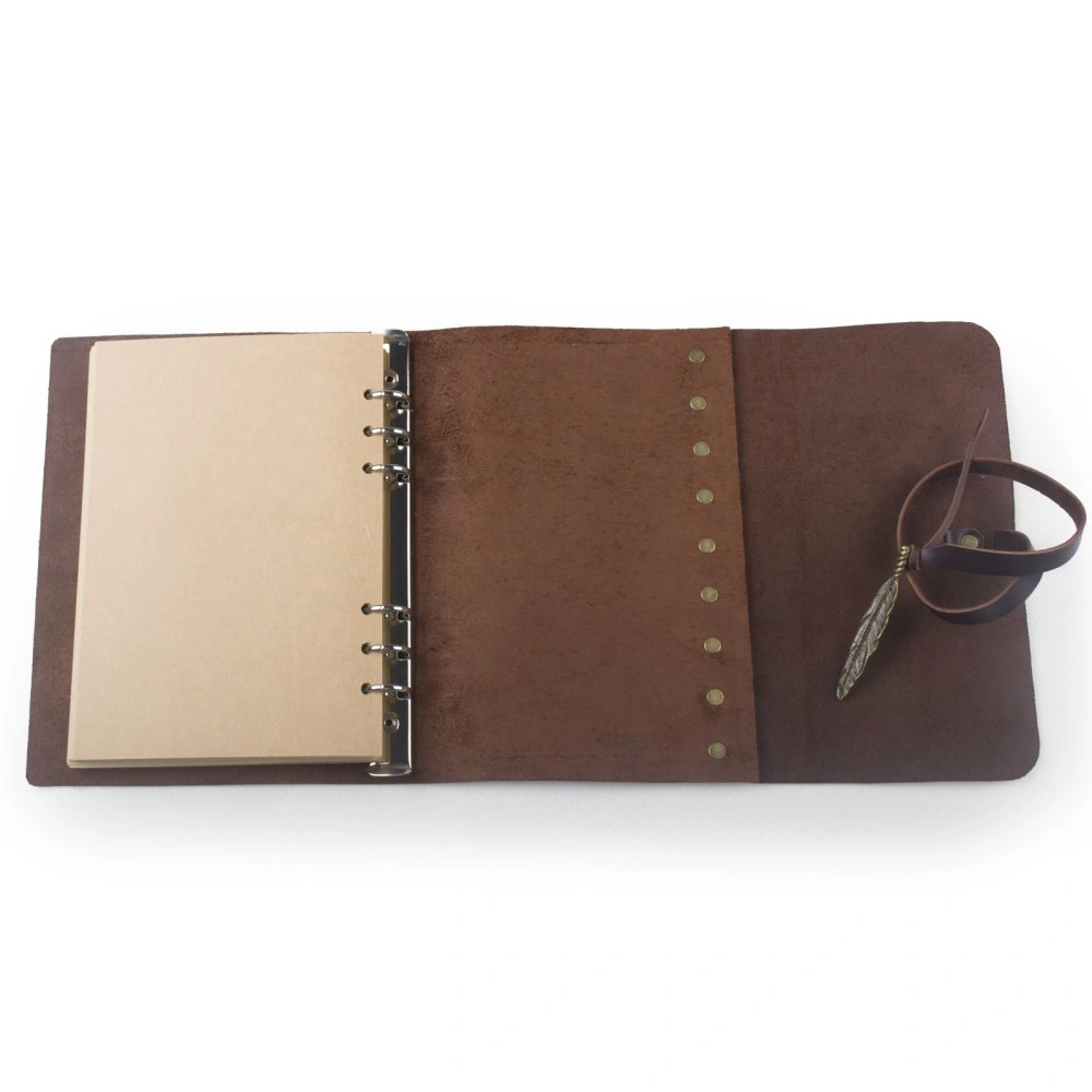 Brown A5 Band PU Diary Leather School Note Book