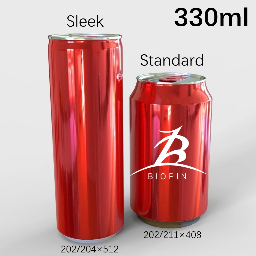 330ml Sleek Standard Aluminum Can for Beverage Packaging