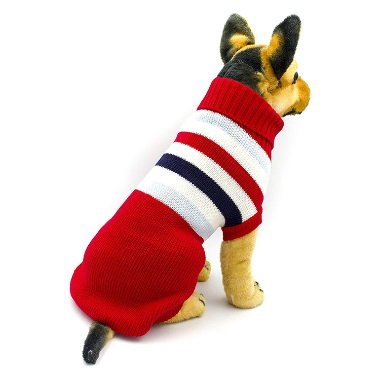 Personalizar el perro de moda tejidos ropa de mascota de invierno cálido suéter para otoño invierno