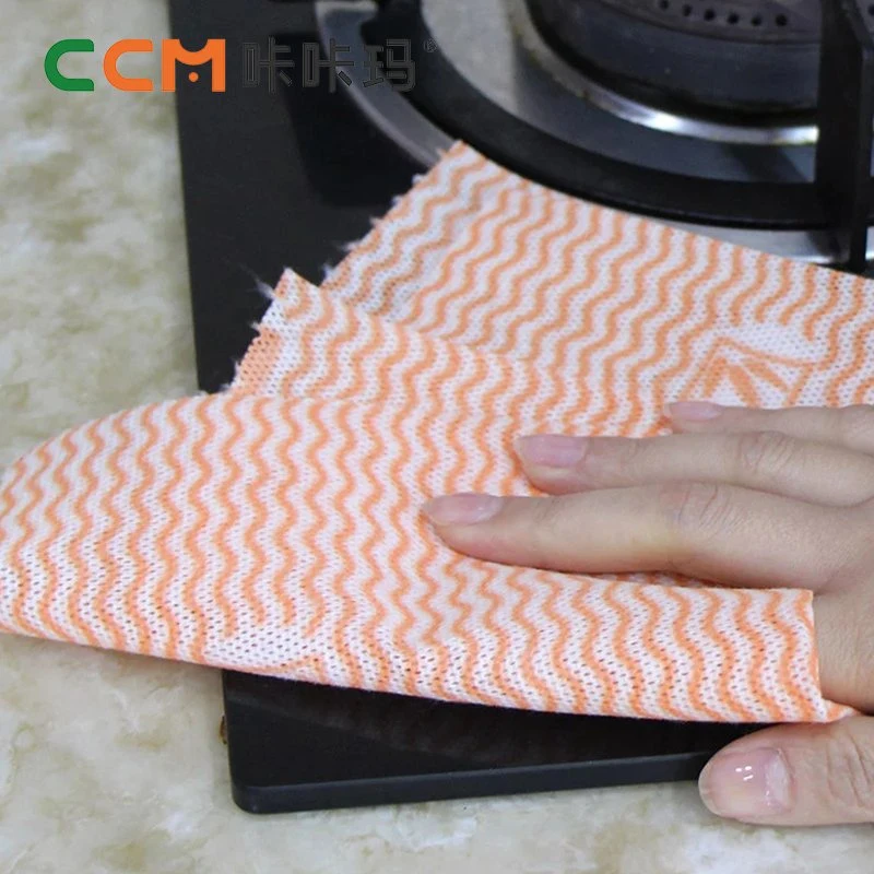 Factory Direct Sale Disposable Dish Towel Non-Woven Material Dish Cloth Roll Paper for Home