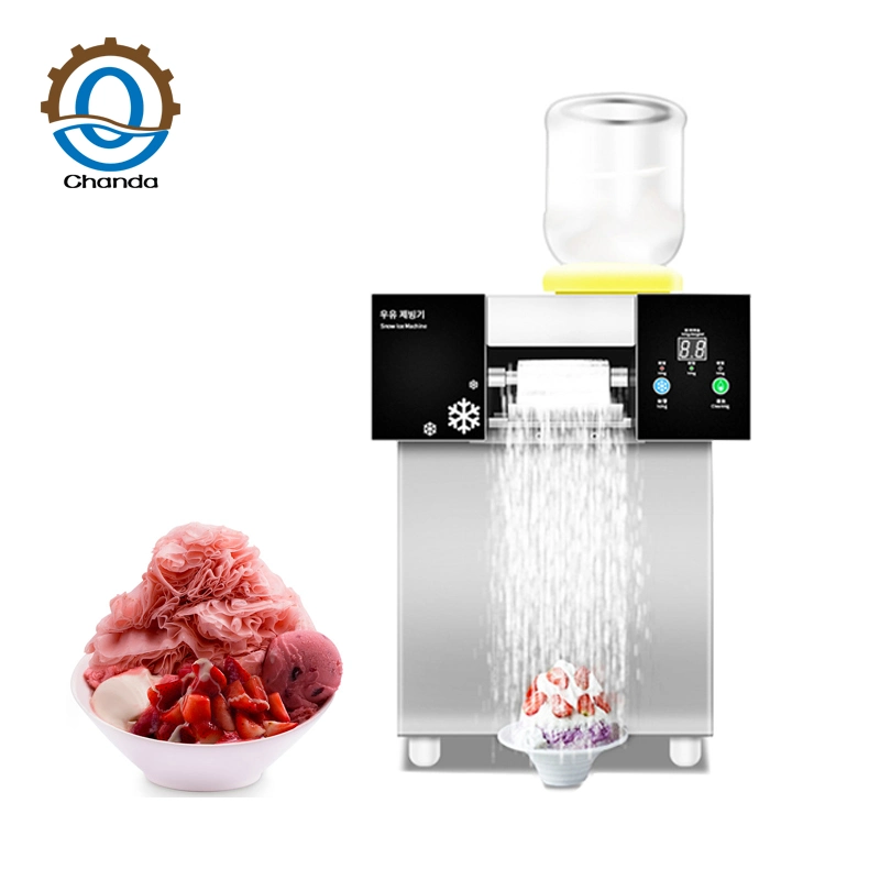 Máquina de hielo de nieve con leche automática completa máquina de Bingsu coreano comercial Máquina de afeitar de hielo con copos de nieve