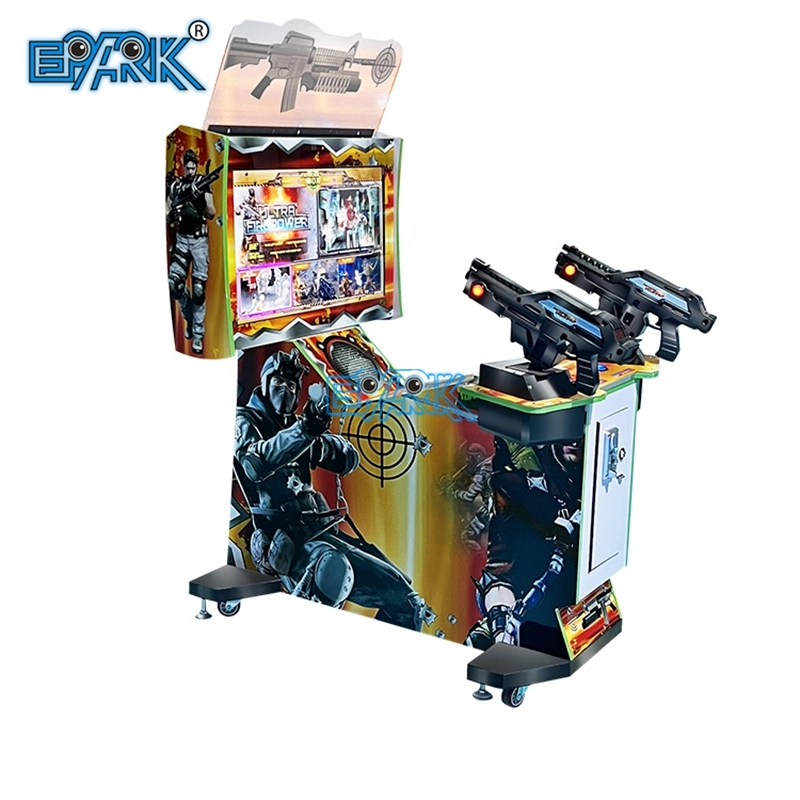 Coin Operated Game Machine 32" Ultra Firepower Arcade Shooting Gun Video Simulator Game