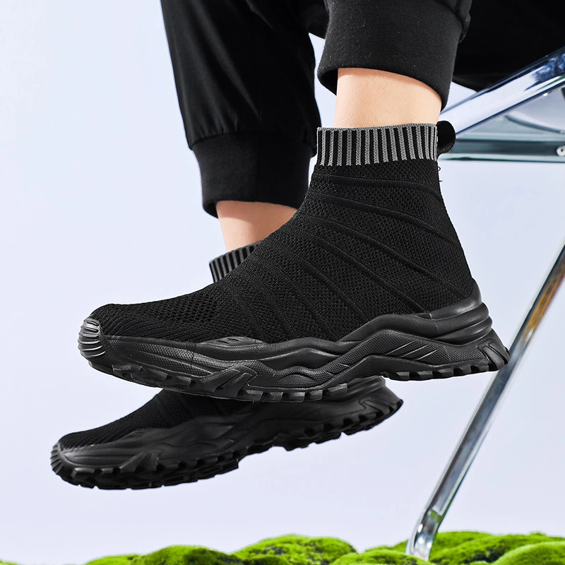 Zapatillas deportivas de running de malla Unisex de corte alto para plataformas de corte alto personalizadas Calzado informal
