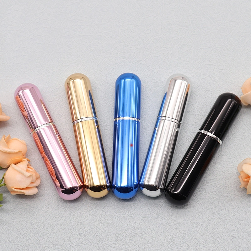 10ml Perfume Sprayer Round Head Refillable Atomizer Gloss/Matt Aluminum Shell+Electrical Aluminum Nozzle+Glass Liner