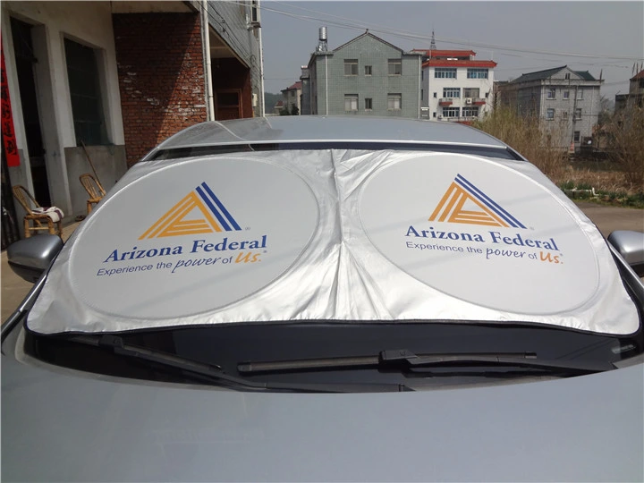 Car Sunshade Double Circle Car Sun Shield Silver Coated