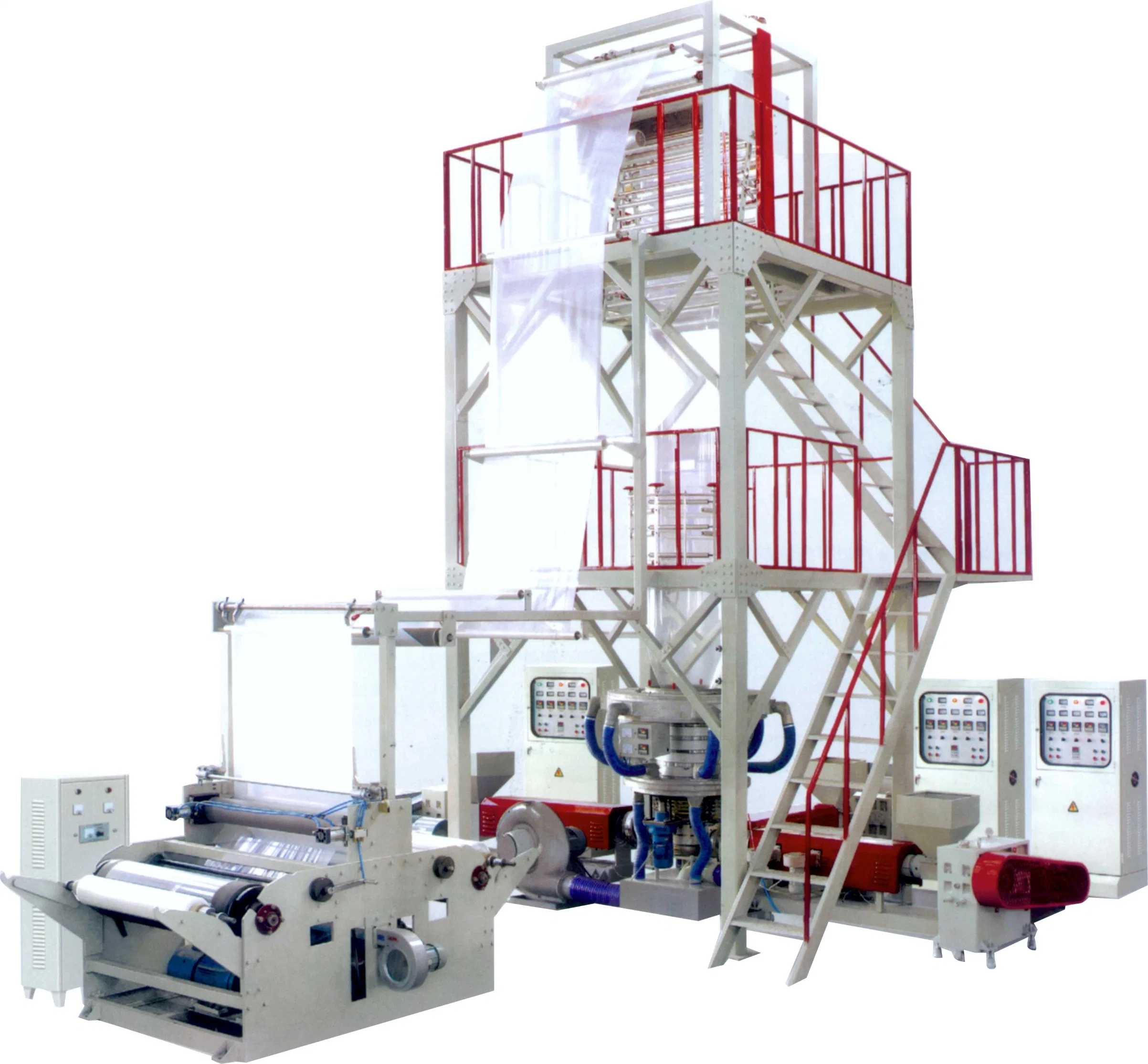 Single Layer High-Low Pressure Automatic HDPE Film Blowing Machine