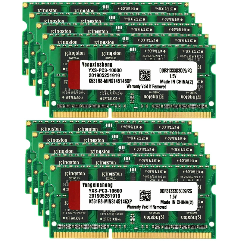 Black DDR3 2GB 4GB 8GB 16GB RAM PC3l-12800 14900 Laptop So-DIMM DDR3l 1600 1866MHz Memory RAM 1.35V Non Ecc