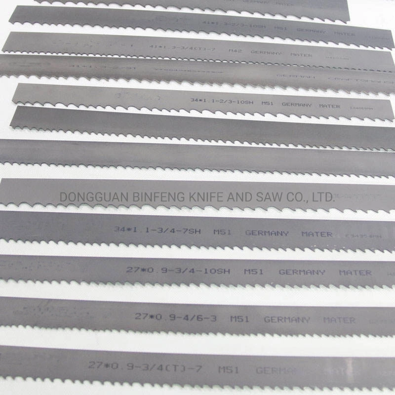 Bf Saw Blade Stainless Steel Metal Cutting HSS M51 Size Customized Bi-Metal Band Saw Blade