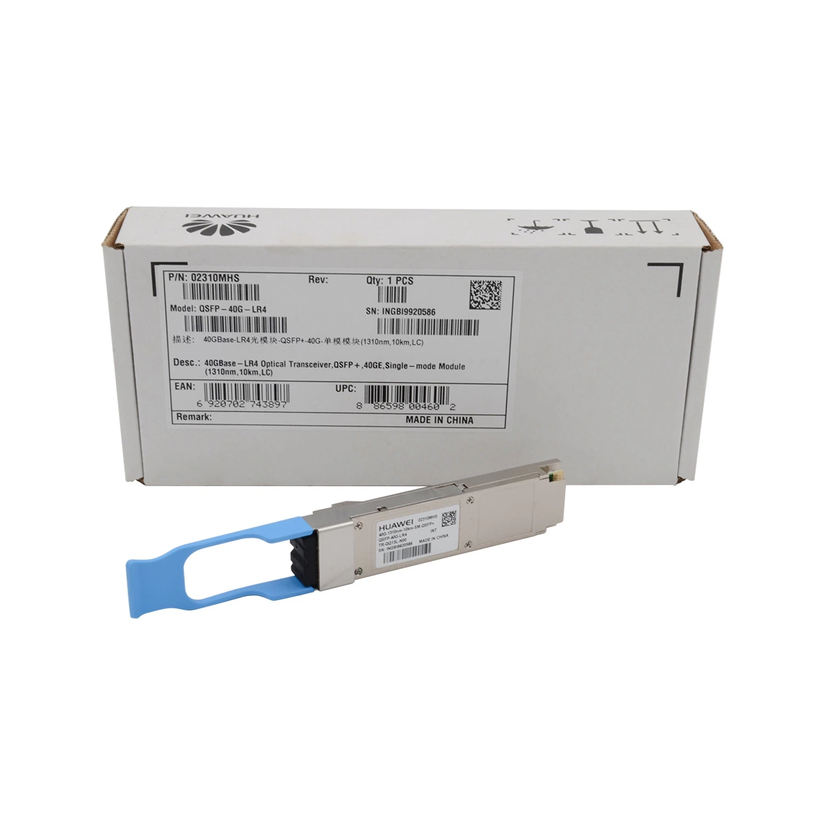 Huawei Original 40g 1310nm 10km Qsfp+ Optical Transceiver Qsfp-40g-Lr4 02310mhs