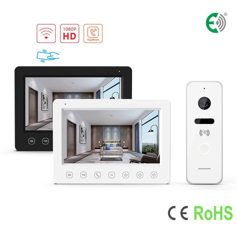 Home Security 7 Inch Smart Doorbell Unlock Villa Video Door Phone