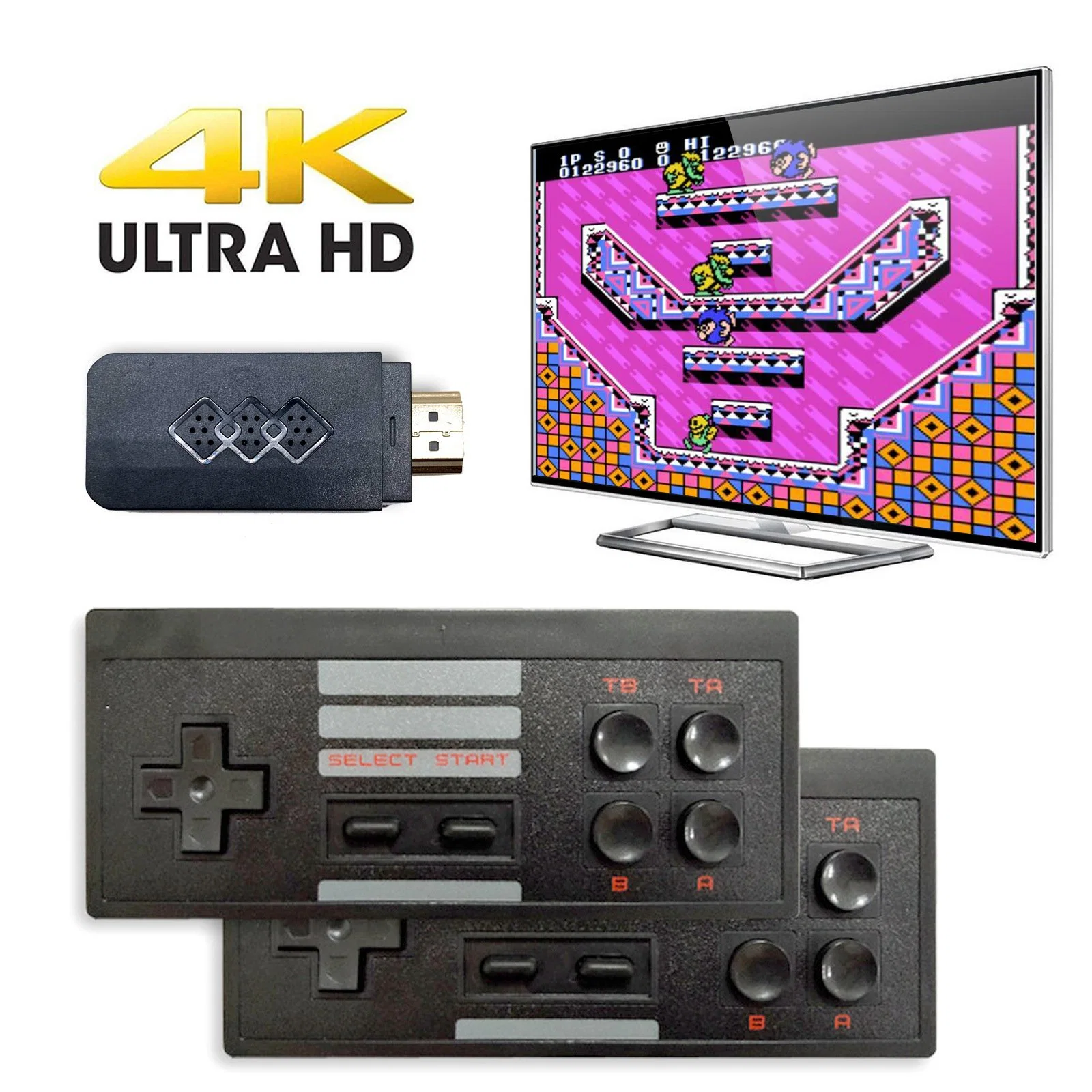 Беспроводной контроллер игровой приставки Home TV HDMI HD 818 Gaming NES 8-бит