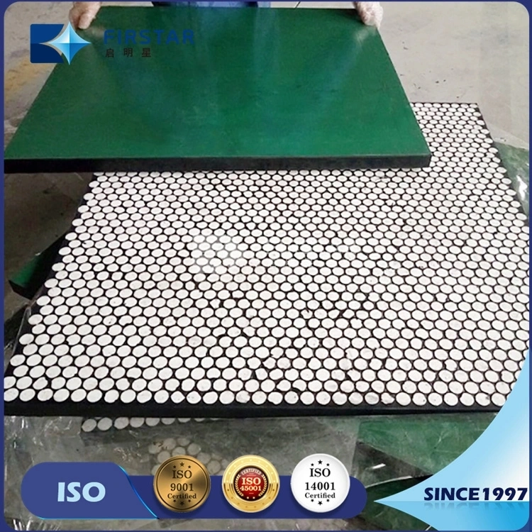 500*500 Alumina Ceramic Tiles Backed Cn Rubber Wear Lining Price for Wear Solution