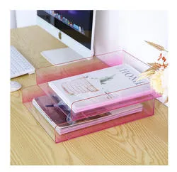 PS Document A4 File Storage Holder Clear Plastic Office File Storage Organizer