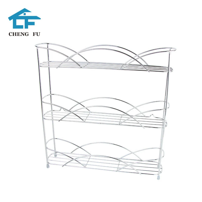 Chrome Plating 4-Tier Metal Wire Spice Rack