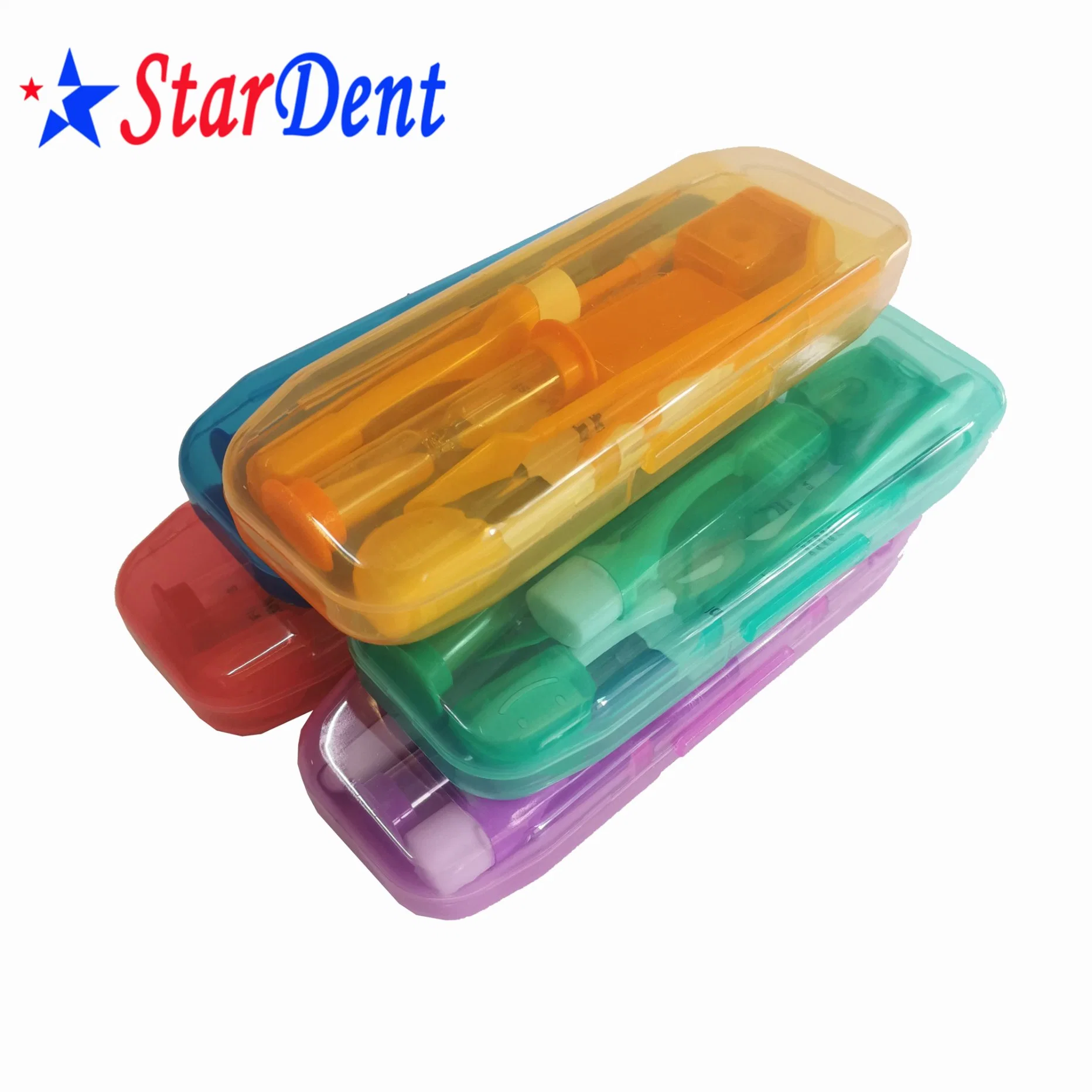 Dental Orthodontic Kits Portable Travel Complete Brush Kits with Different Colors