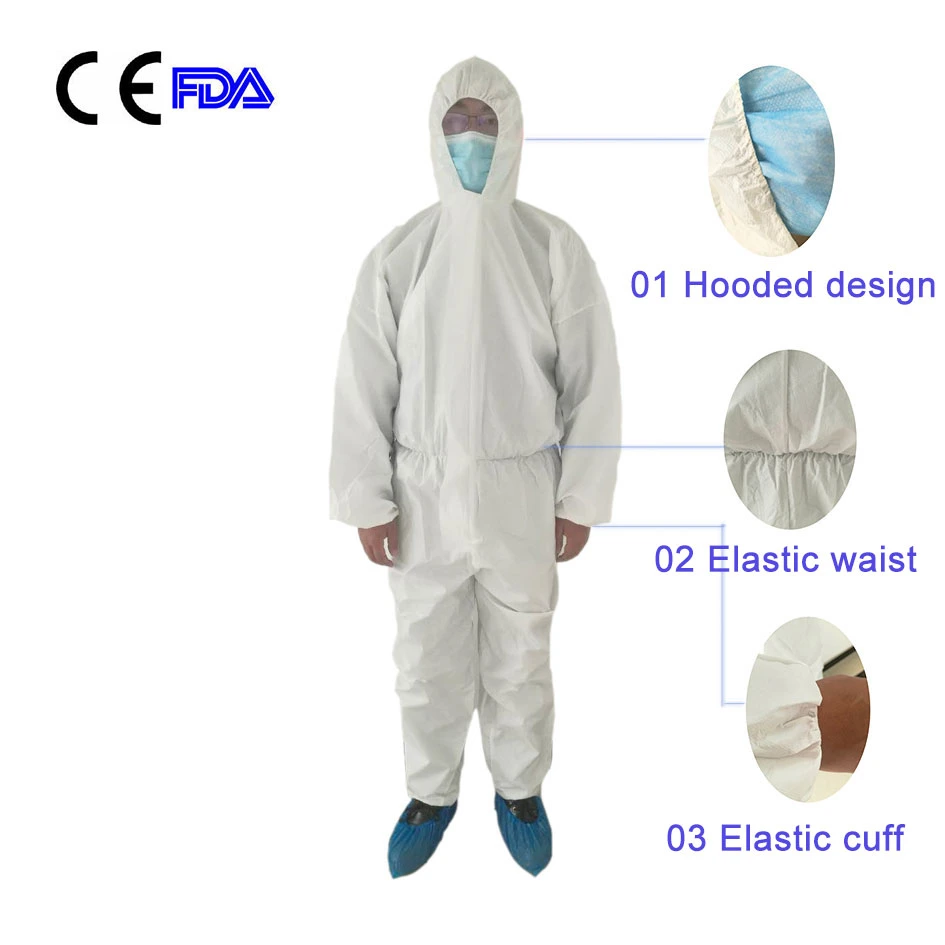 Civil Disposable Protective Garments 55g M L XL XXL Passed FDA GB15979