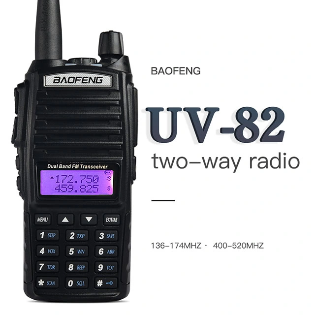 Handy Baofeng UV-82 Two Way Radio Dual Band VHF UHF 5 Watt Walkie Talkie