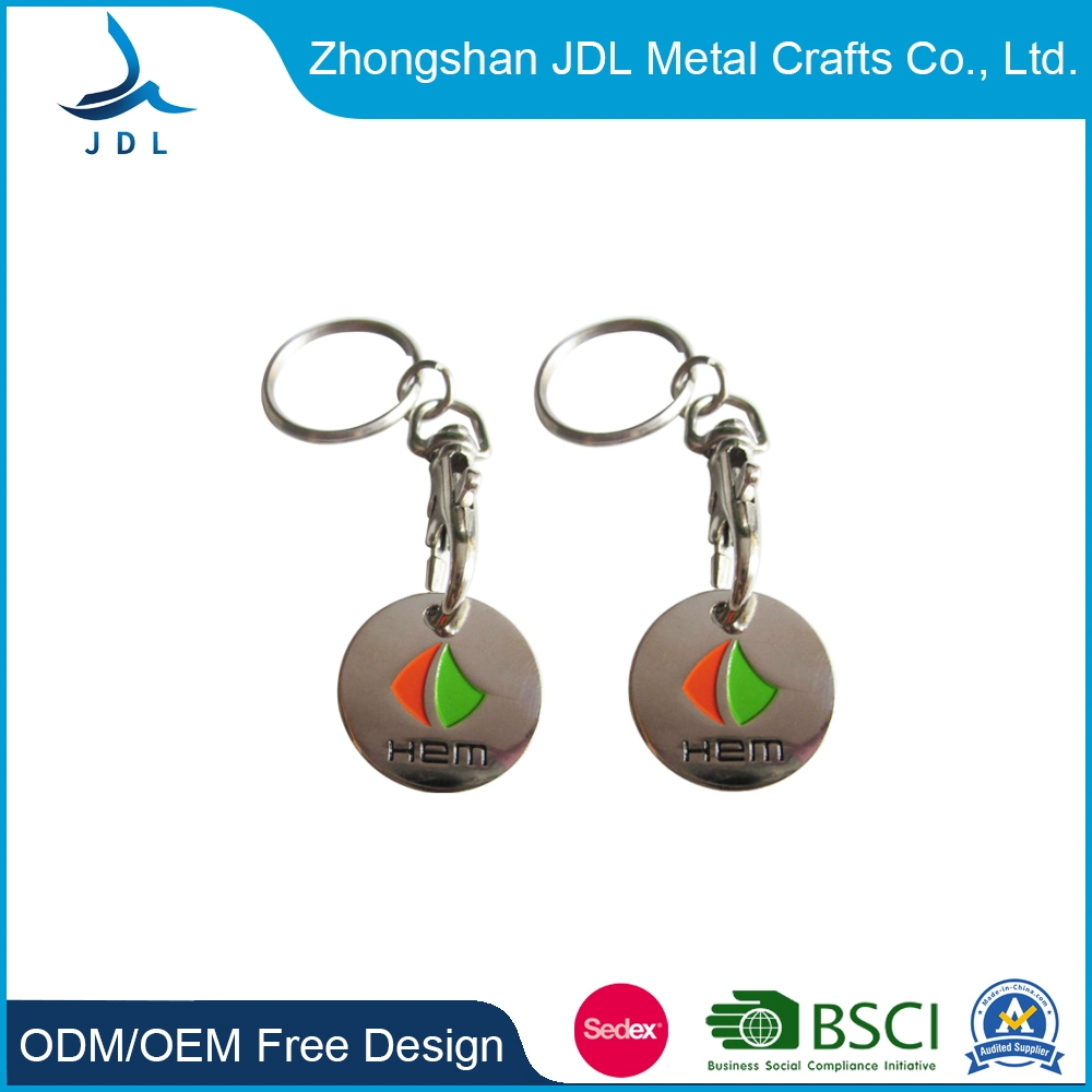 High quality/High cost performance Euro Trolley Club Card Market Cap Castle Challenge Get Free Caddy with Printed Logo Token Coin Key Holder