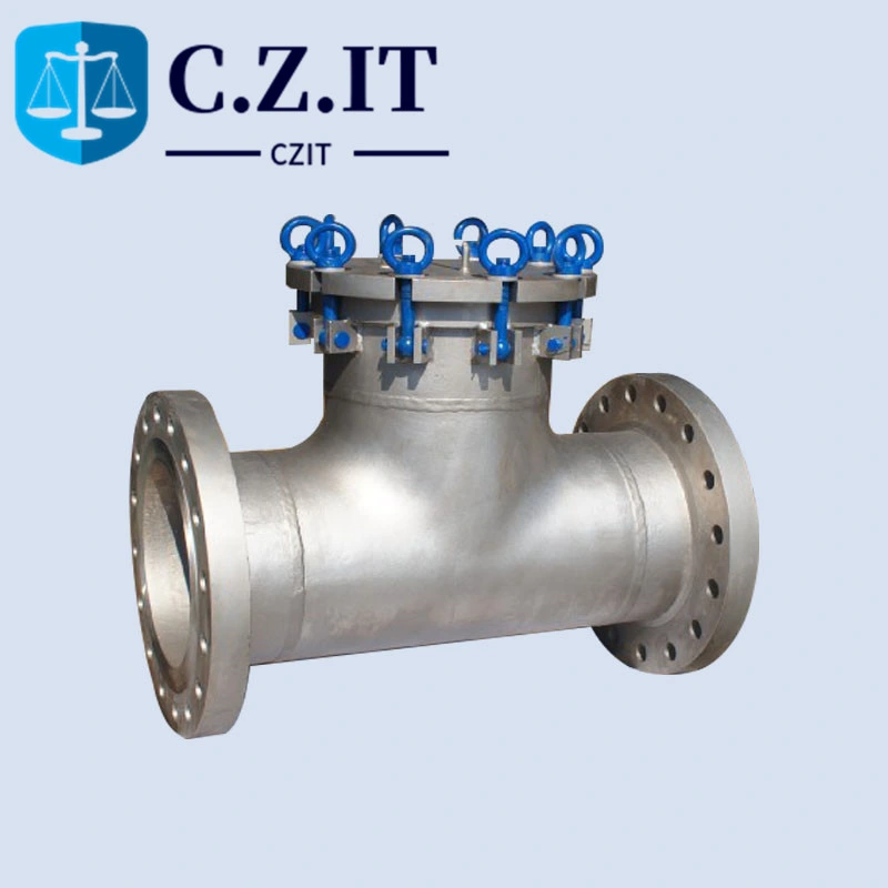 ANSI Three Way Flanged Cover Stainless Steel Basket Strainer