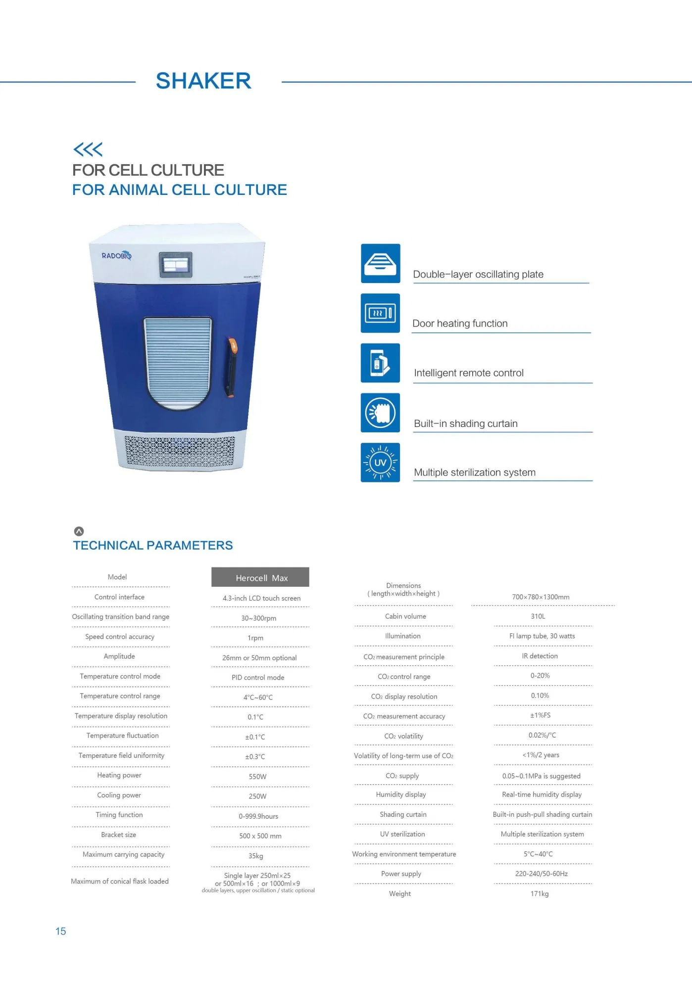 Temperatura constante de doble capa Undercounter agitando incubadora MS110