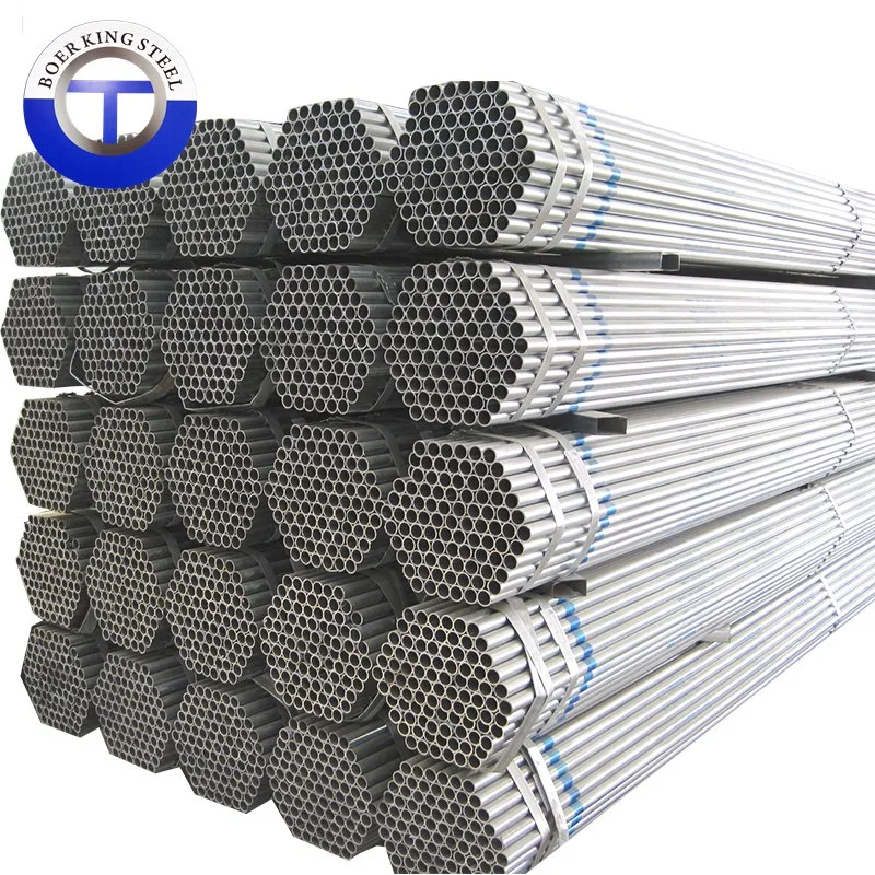 Good Quality Hot Dipped Large Diameter Galvanized Steel Round Tube ERW Galvanized Mild Steel Drain Pipe