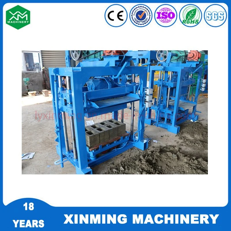 High quality/High cost performance  Qtj4-40 Semi-Automatic Concrete Cement Hollow Block/Solid Brick /Pavment Interlocking Block Making Machine Forconstruction Materials