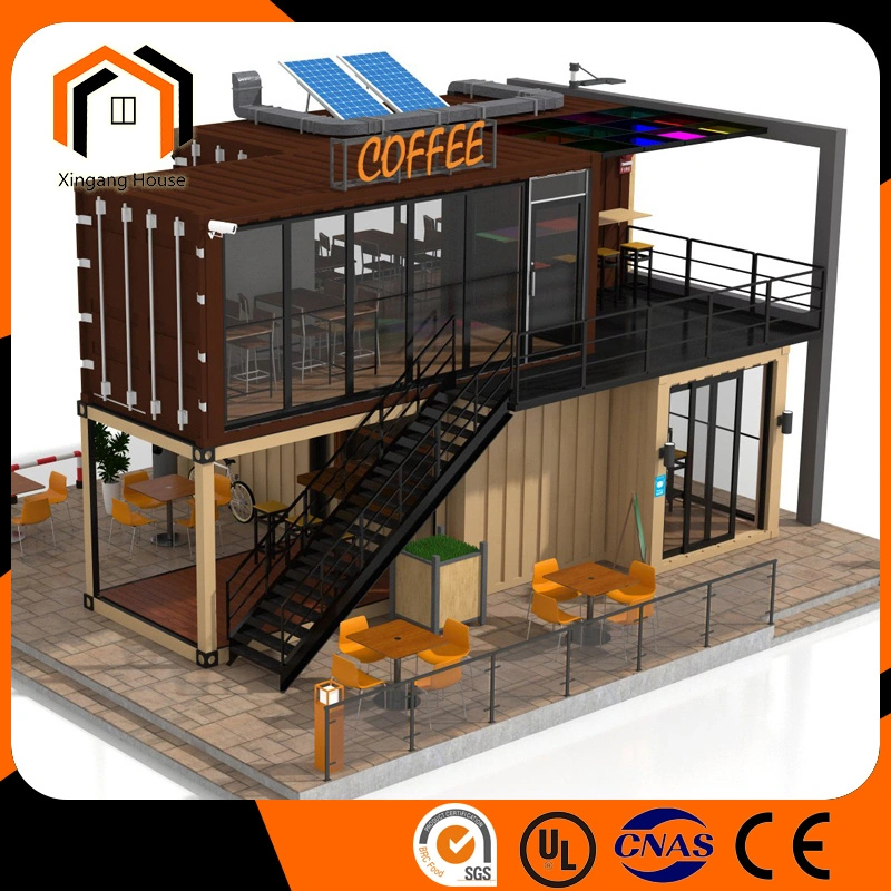 40FT Special Shiping Container Bar Customized Equipment Shipping Bubble Tea Container Glass Door Container Bar Cafe Shop