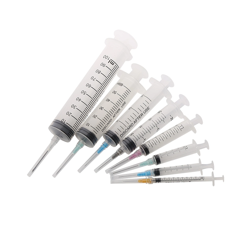 Disposable 3 Parts Syringe Luer Lock with or Without Needle Single for Use