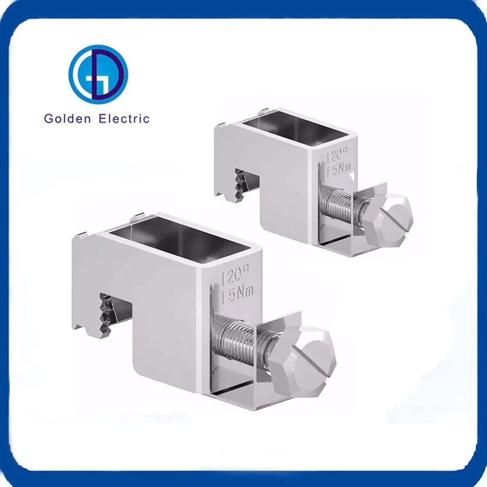 250A 16-120mm2 Cable Connection Clip Stainless Steel Busbar System Wire Clamp Opening Dimension 17X15mm Cable Clip