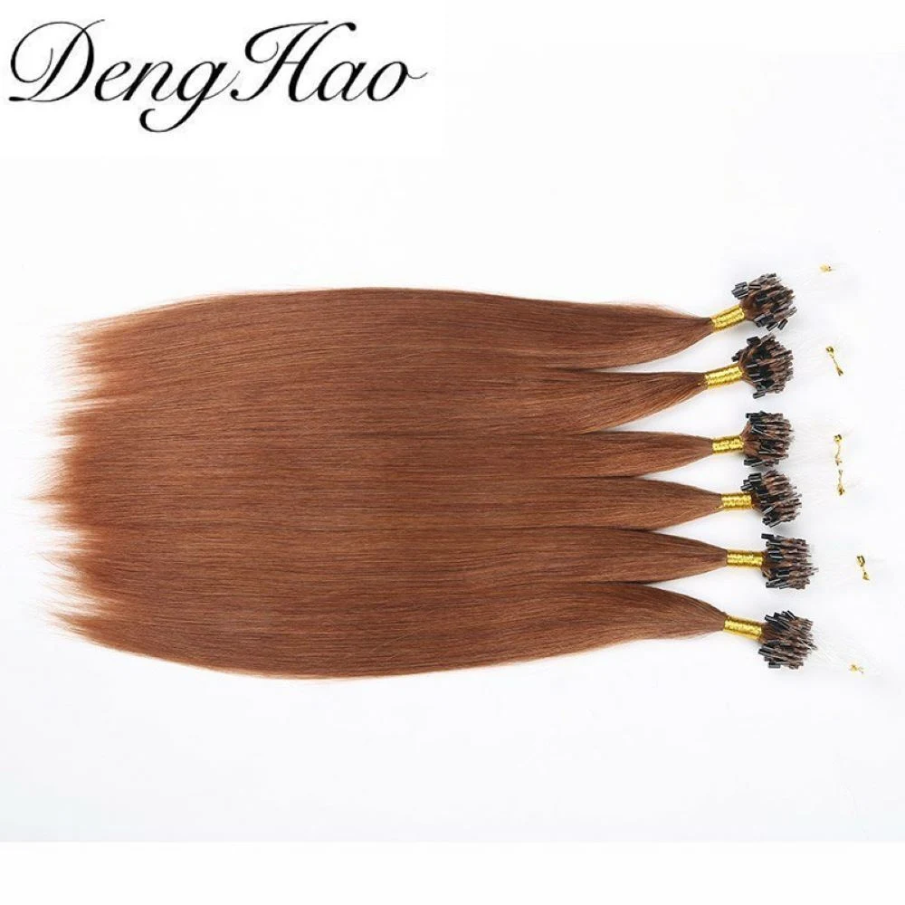 La belleza de doble Color sacado 100% Humano Micro Ring Cabello