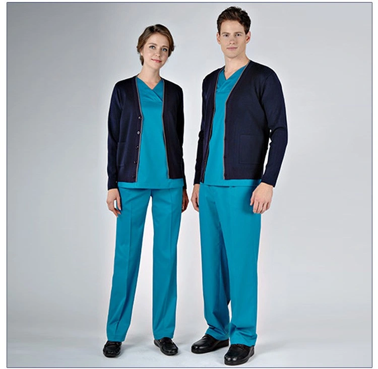 Factory OEM Custom V-Neck Women Emergency Room Nurse Uniforms Scrub Uniform Women Clothes Fit Nurse Uniform