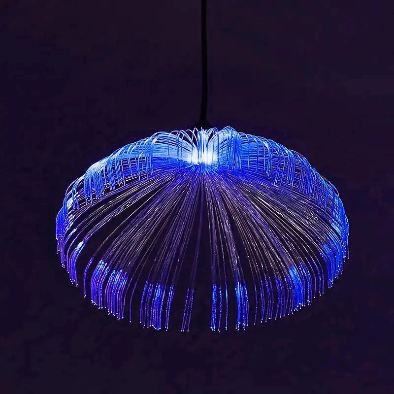 LED Colorful Optical Fiber Dandelion Light Network Bar Restaurant Light Wedding Ceiling KTV Decorative Jellyfish Chandelier