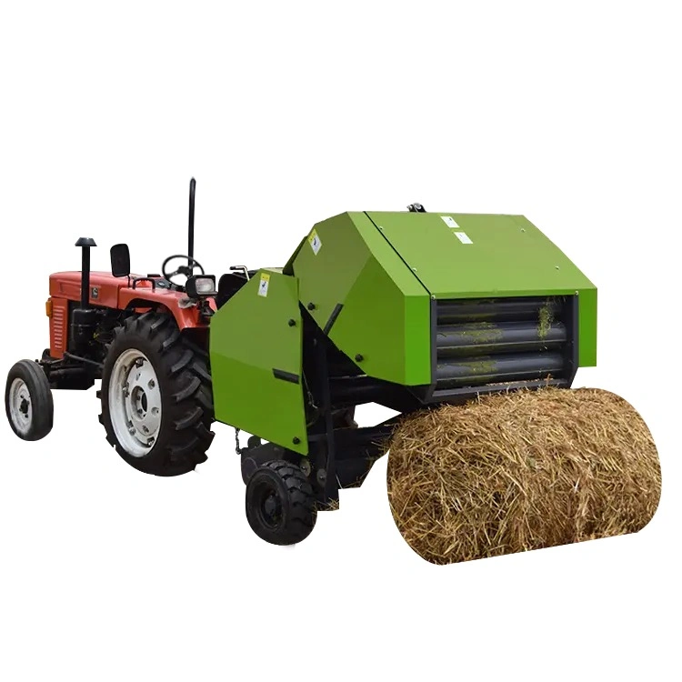 Agricultural Hay Grass Packing Machine Round Mini Hydraulic Baler Machinery