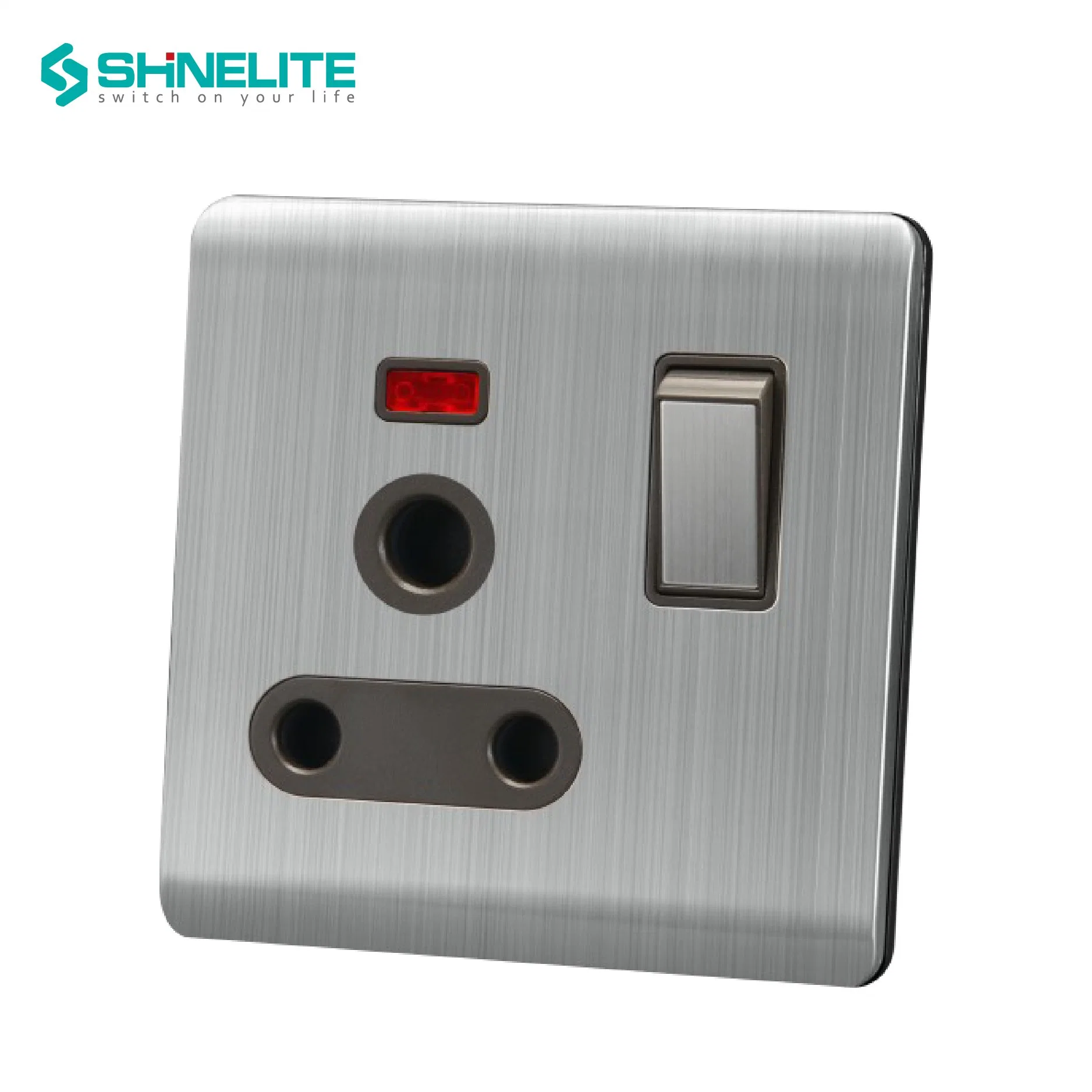 13A Metal Electrical Wall Socket for Home and Commercial