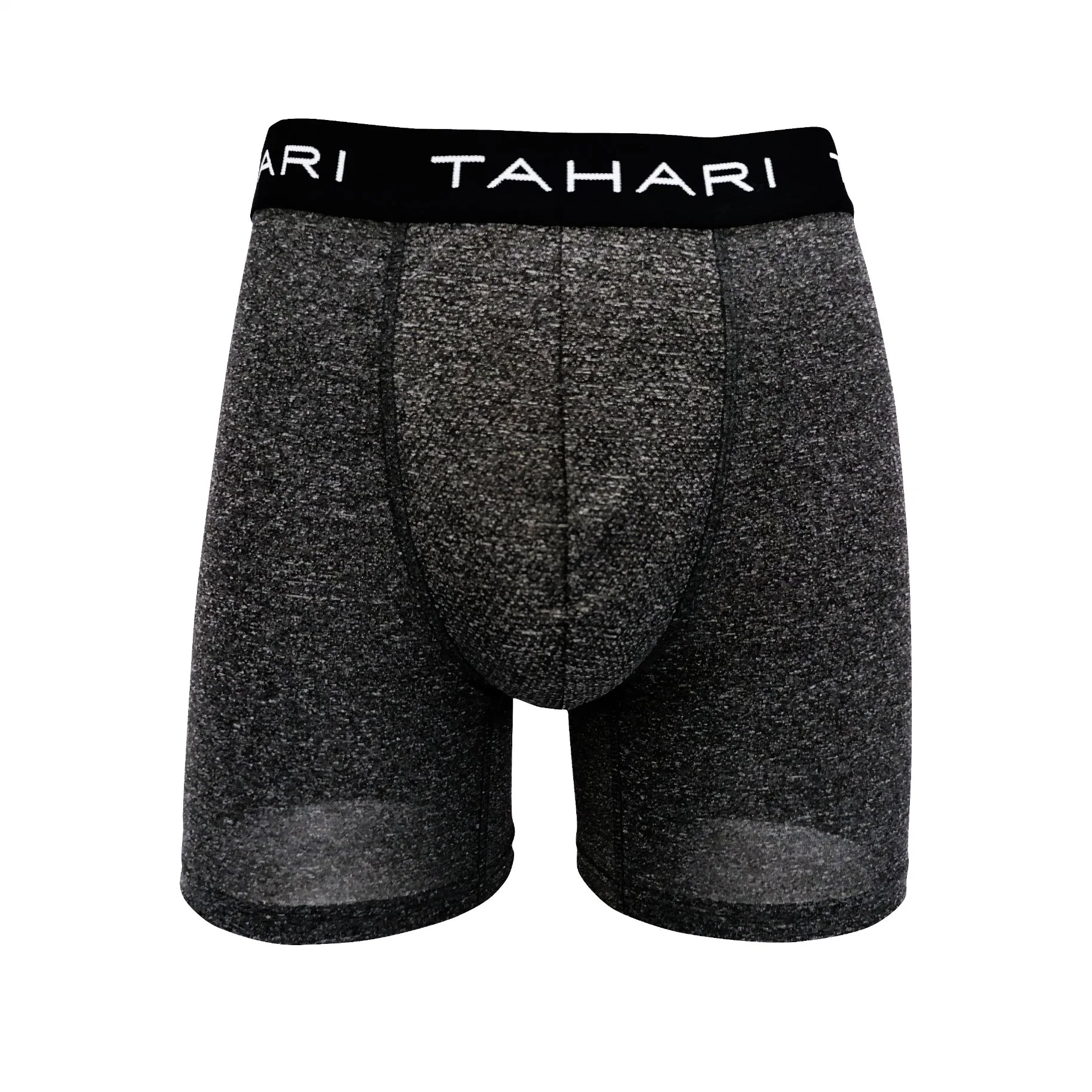 Wholesale Customize Dark Grey Melange Polyester Breathable Men Boxers