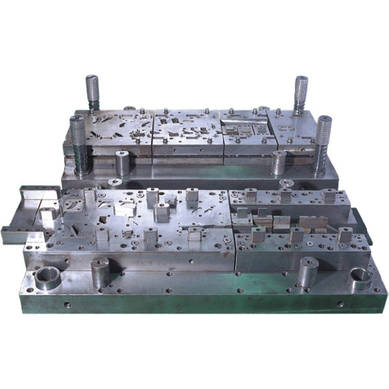Máquina de perfuração de pressão a frio quente da China Custom Sheet Metal Ferramenta de molde de molde de solda de estampagem e corte progressivos