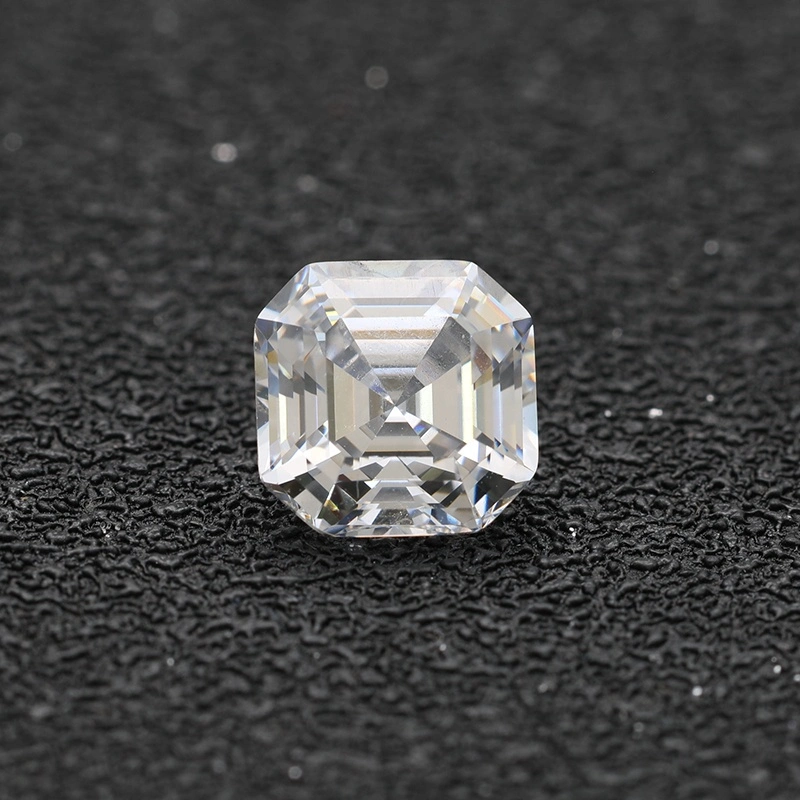 Corte de Asscher blanco fábrica de joyas de diamantes sueltos naturales cultivados Lab