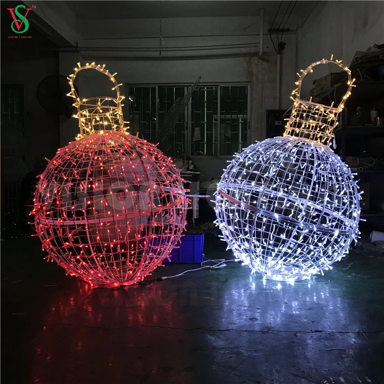 LED Outdoor Christmas Ball Sphere Motif Lights for Lawn Decorations