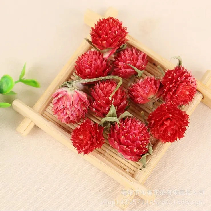 Natural Herb Tea Dried Flowers Red Gomphrena Globosa Globe Amaranth Tea