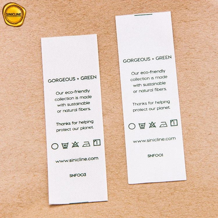 Sinicline Garment Accessories Eco Friendly Clothing Logo Label