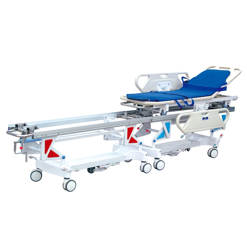 Standard Hydraulic Stretcher for Emergency Rescue Transfer Lifting Intensive Care Use as Hospital Equipment- E